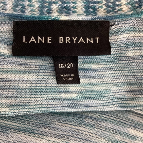 Lane Bryant Space Dye Open Front Cardigan Blue White Size 18/20 - Picture 6 of 7